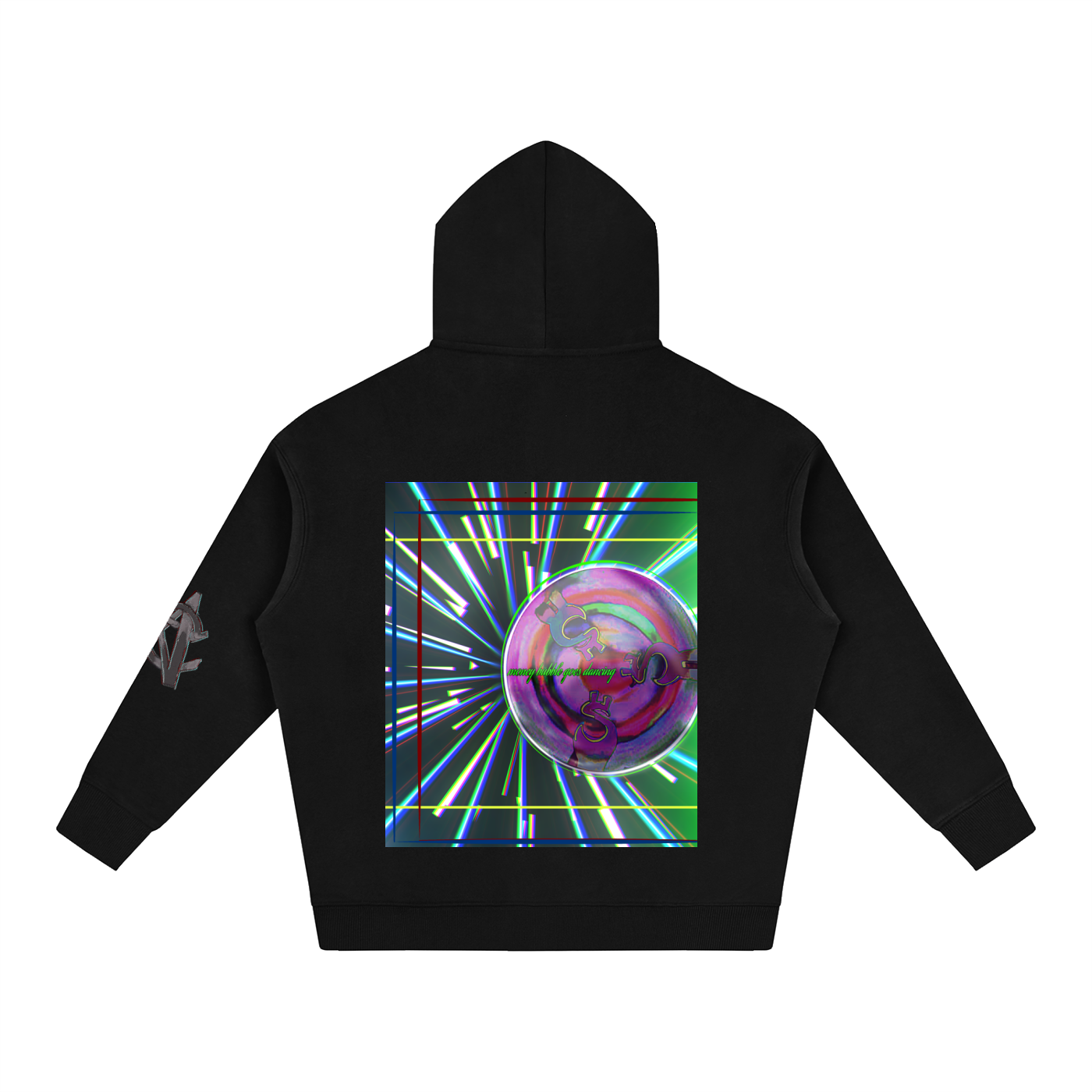 Money Bubble goes dancing Fleeced Hoodie