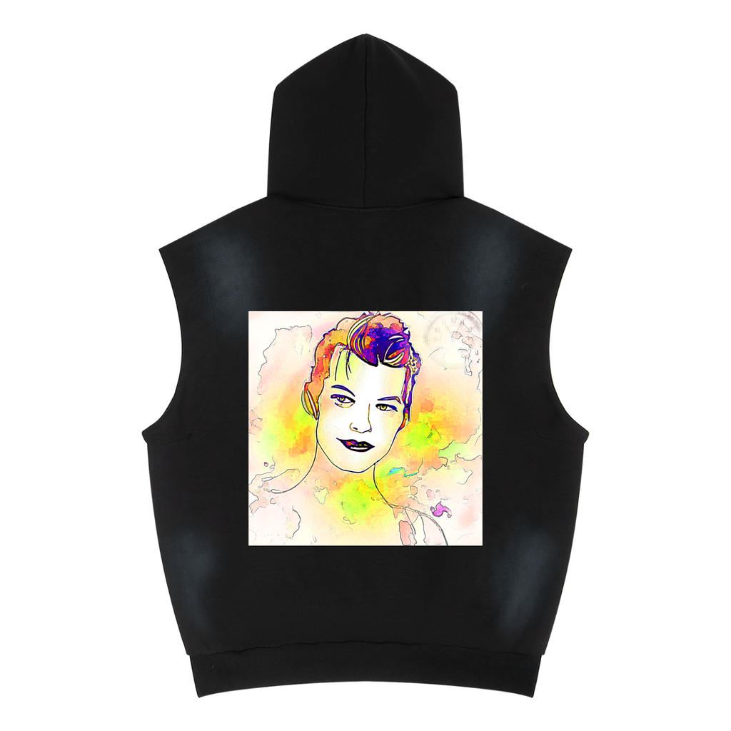 Famous Face Sleeveless Hoodie