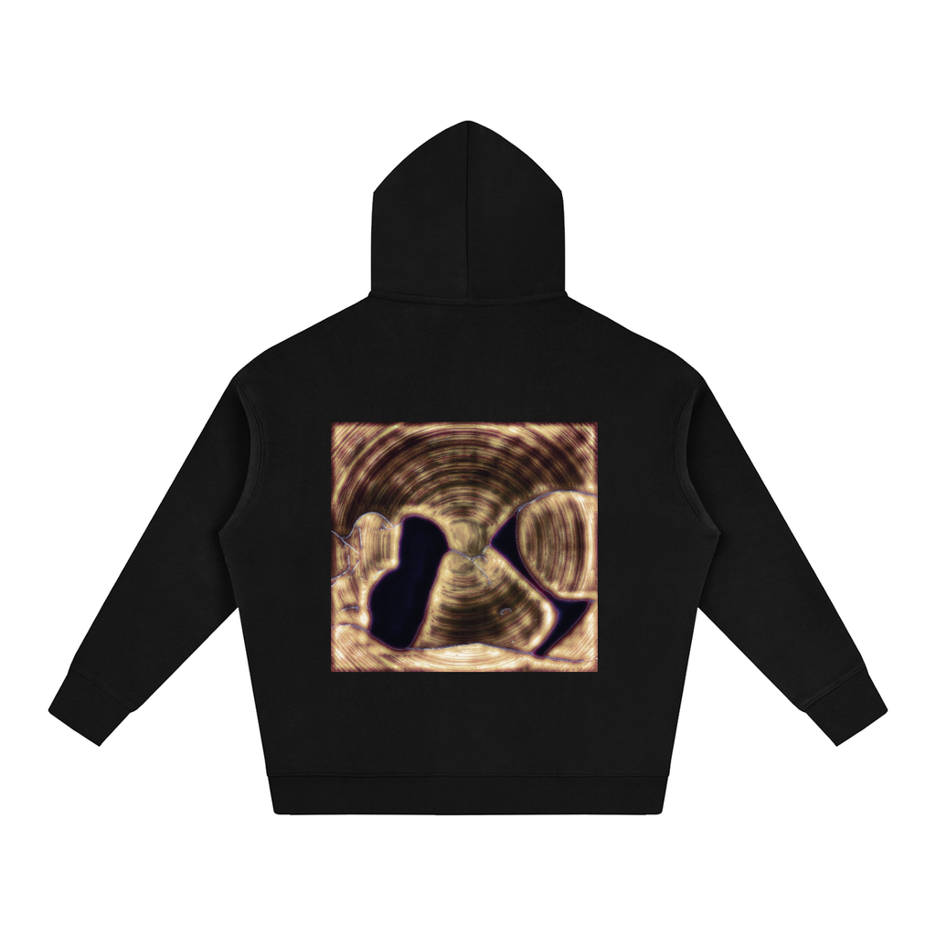 Wood Cut Fleeced Hoodie